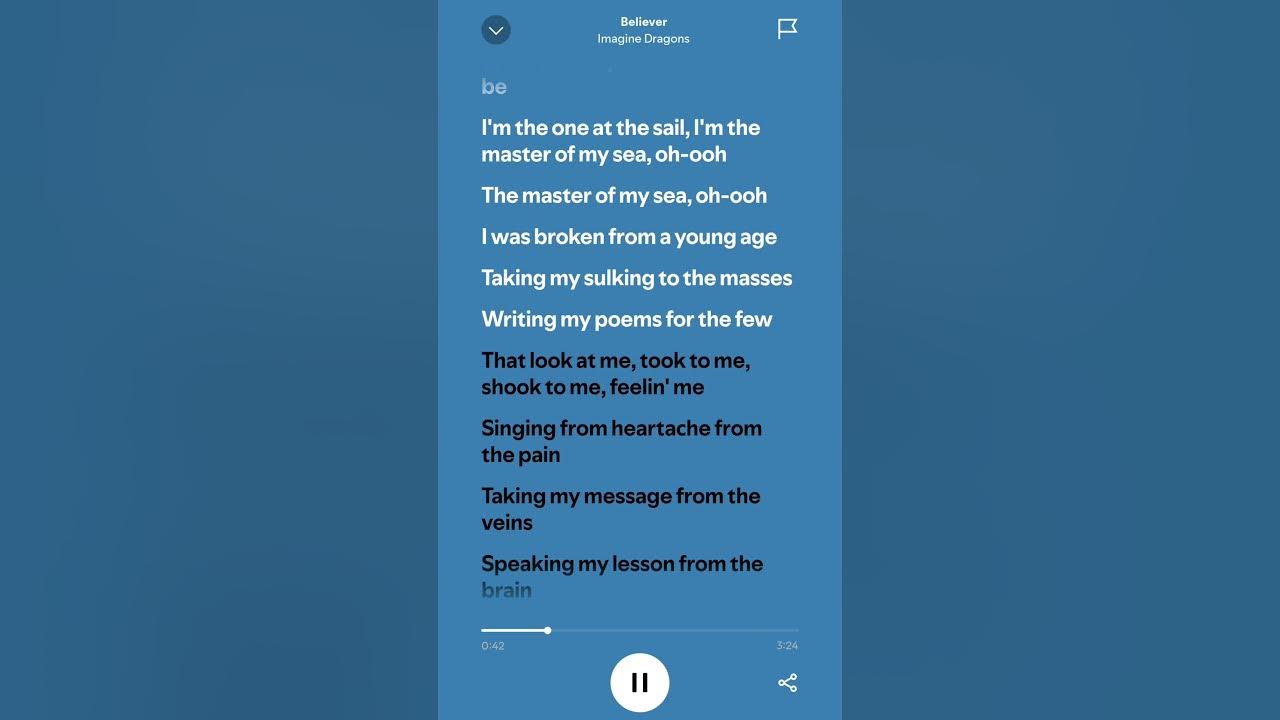 Believer song lyrics 😮‍💨 | #song #lyrics #believer # #music #newsong #english #englishsongs