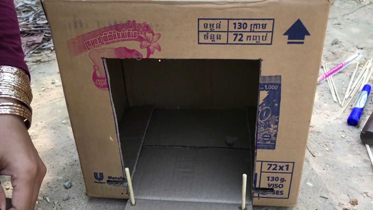 Creative Easy bird trap Using Cardboard - Technology Bird Trap