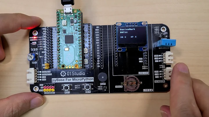 Controlling the DHT11 temperature and humidity sensor with Raspberry Pi Pico using MicroPython
