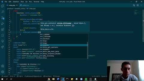 Exposición - Contador de visitas con manejo de archivos en PHP