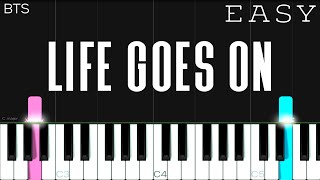 BTS (방탄소년단) - Life Goes On | EASY Piano Tutorial chords