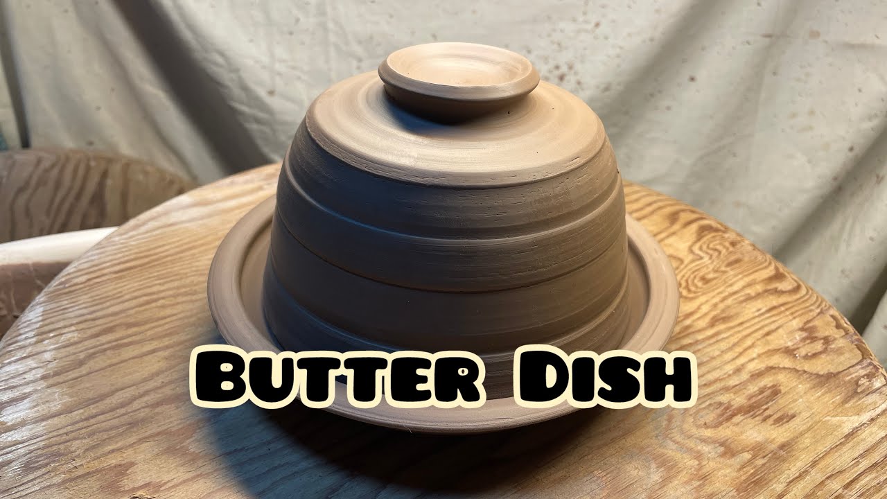 Pottery: butter dish