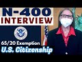 2022 US Citizenship Interview 65/20 Exemption Civics Test Questions Based on Actual Experience, N400