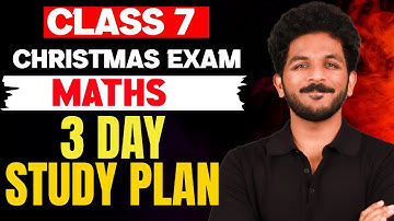 Class 7 Maths 3 DAYS STUDY PLAN || Exam Winner