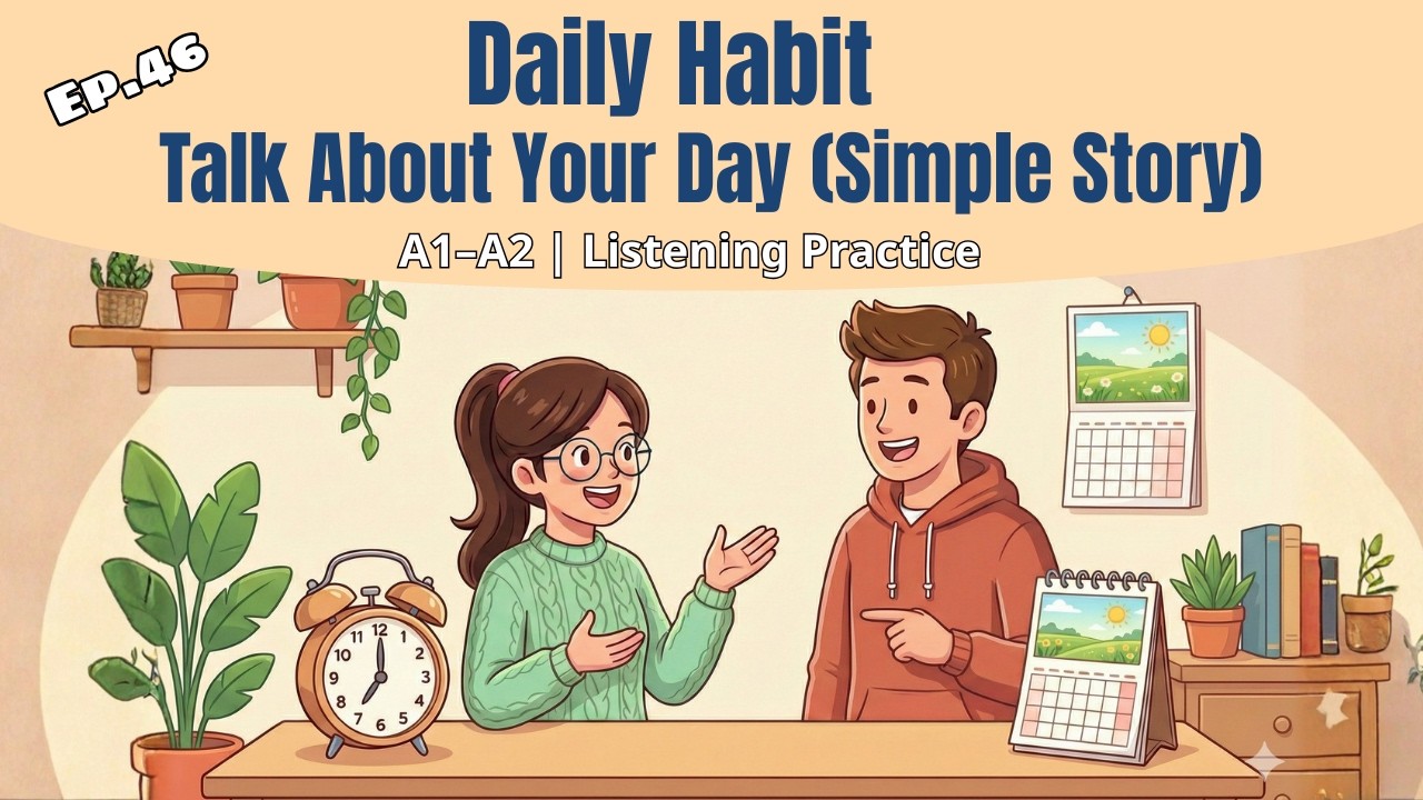 Daily Habit: Talk About Your Day (Simple Story) | A1–A2 | Listening Practice