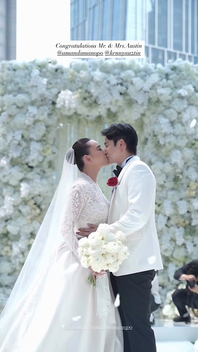 Wedding Kiss Amanda Manopo & Kenny Austin 👰🤵 #wedding #weddingkiss #kiss #amandamanopo #kennyaustin