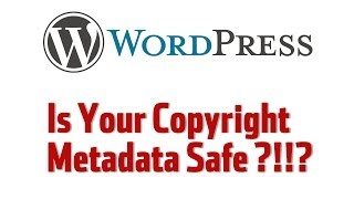 Wordpress WARNING - Copyright Metadata At Risk
