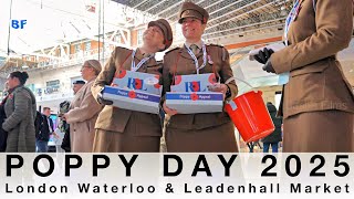 Poppy Day 2025 London Fundraising Commenced Bright And Early This Morning Waterloo Stn. & Leadenhall