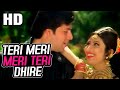 Teri Meri Meri Teri Dhire | Udit Narayan, Alka Yagnik | Devta 1998 Songs | Aditya Pancholi