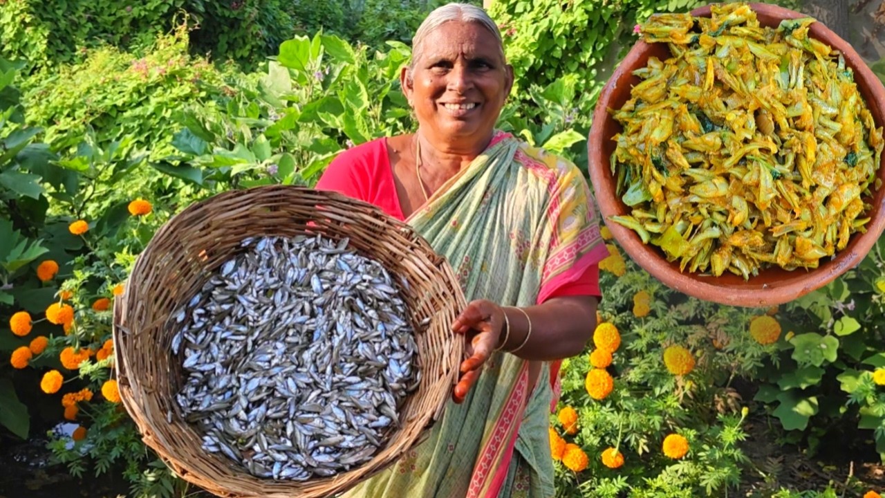 Village Style Small Fish Recipe || Small Fish Cleaning And Cooking Prosess || Farmers Kitchen