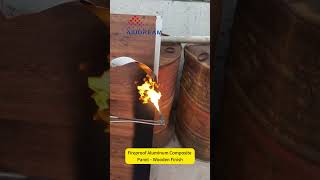 Wooden Finish Fireproof Aluminum Composite Panel – Fire Resistance Demonstration