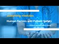 Patient safety elearning modules for healthcare