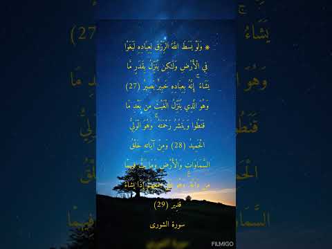 ولو بسط الله الرزق لعباده لبغوا في الأرض ولكن ينزل بقدر ما يشاء الشيخ أحمد بن طالب حميد قرآن