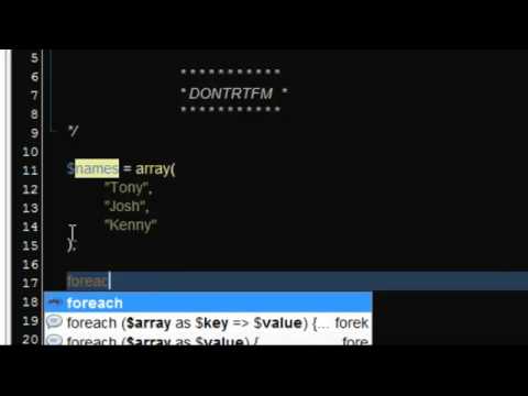 PHP tutorial 11 - For and Foreach