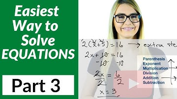 Solving Equations for Beginners- Part 3 - Solving Equations with variables on both sides