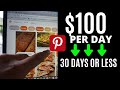 CPA Marketing: Make $100 Per Day With Pinterest In 30 Days Or Less