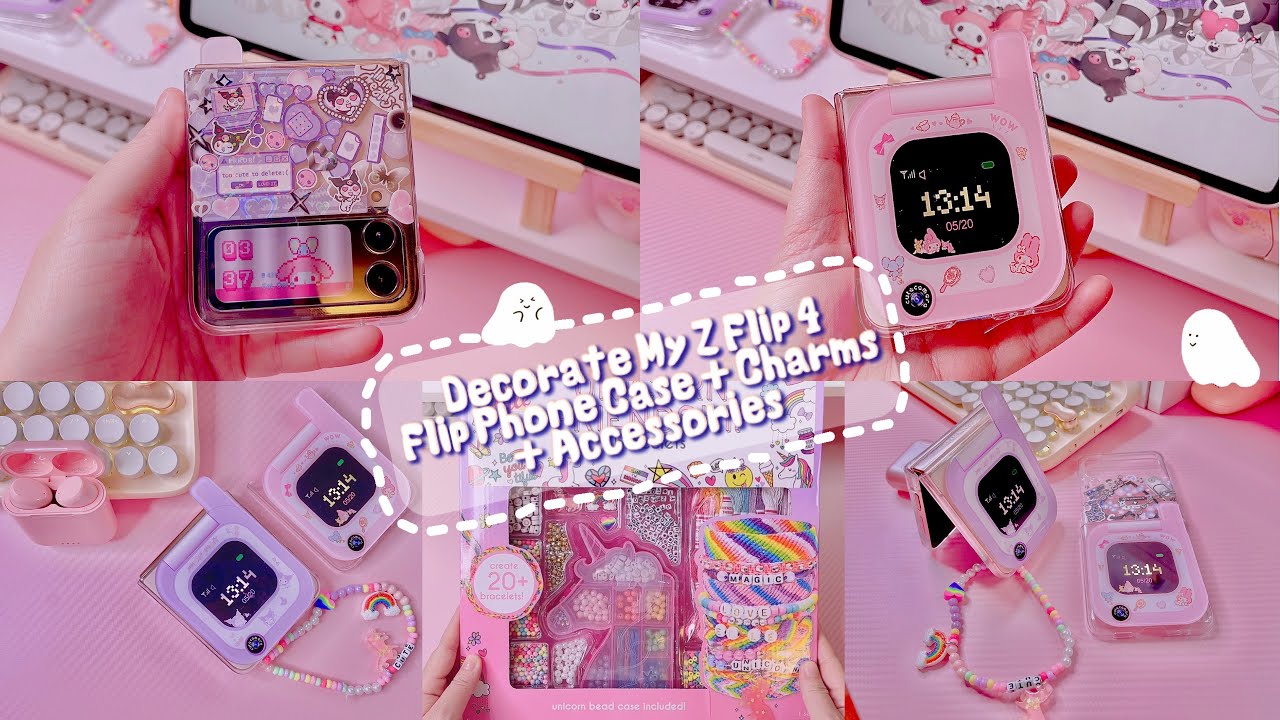 Decorating My Galaxy Z Flip 4 Cases + Accessories 💕 Cute Flip