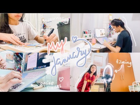 my january ♡ [ journaling, filming, online classes ] | queenie dy