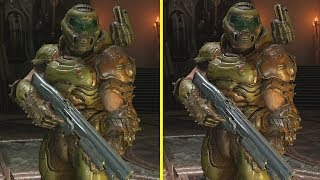 Doom Eternal Xbox One X Vs Pc Rtx 80 Ti Graphics Comparison Youtube