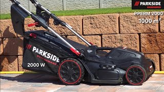 Elektrická kosačka PPERM 2000 B2 Parkside Performance 3v1 test v náročnom teréne.