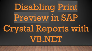 Disabling Print Preview in SAP Crystal Reports with VB.NET