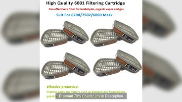 Organic 6001 Respirator Cartridge 5N11 Cotton Filter 501 Set Replace For 3m Gas Mask 6200/6800/7502