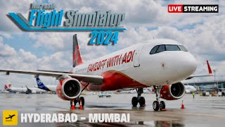 LIVE STREAM | Hyderabad to Mumbai | Microsoft Flight Simulator 2024 | Vatsim