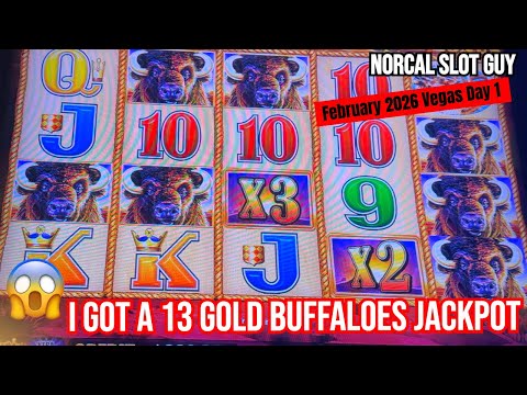 💰EPIC VEGAS BIRTHDAY TRIP 2026!!! HUGE BUFFALO GOLD JACKPOT!! | NorCal Slot Guy