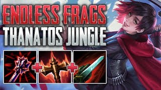 ABSOLUTE FRAGFEST! Thanatos Jungle Gameplay (SMITE Conquest)