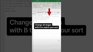 Excel tip auto sort as you type