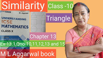 #Triangle#Similarity#Soln to Q. from icse ML Aggarwal book Class -10# Ex-13.1,Qno-10,11,12,13,14,15