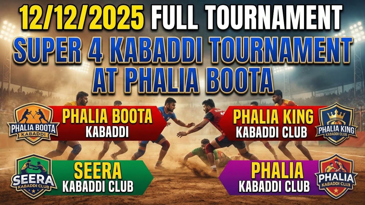 Full Tournament 2025 At Phalia Boota Zila Mandi Bahauddin | 12/12/2025 ...