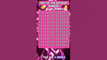 Find the two different numbers Riyaz Maths Maths Puzzles