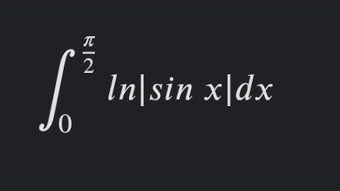 Integrate ln(|sin x|) dx from 0 to pi/2