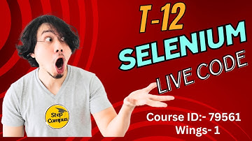 79561 selenium live code || wings 1 selenium hands-on answer || 79561 T12 hands-on