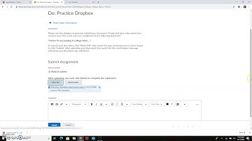 Video - How to Use Dropbox in Brightspace