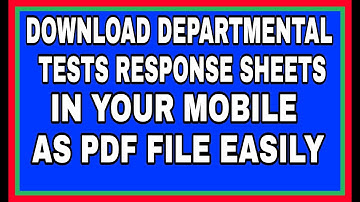 DEPARTMENTAL TESTS RESPONSE SHEETS HOW TO DOWNLOAD RESPONSE SHEETS DEPARTMENTAL TESTS results