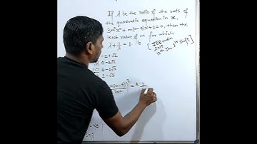 If lambda be the ratio of the roots of the quadratic equation in x 3m^2x^2+m(m-4)x+2=0 #shorts #math