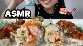 SPICY PREMIUM BIG BITE Sushi Rolls ASMR Mukbang *EATING SOUNDS NO TALKING