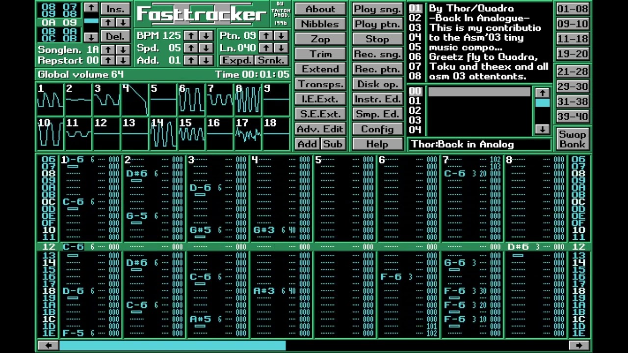 Back in Analogue by Thor (FastTracker 2)
