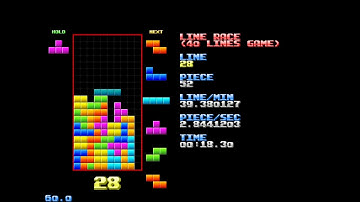 NullpoMino Sprint 40 Lines Game 36.85