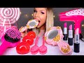 ASMR EDIBLE HAIR BLOW DRYER, HAIR BRUSH, EDIBLE MIRROR COOKIE, CHOCOLATE LIPSTICK, SPOON MUKBANG 먹방