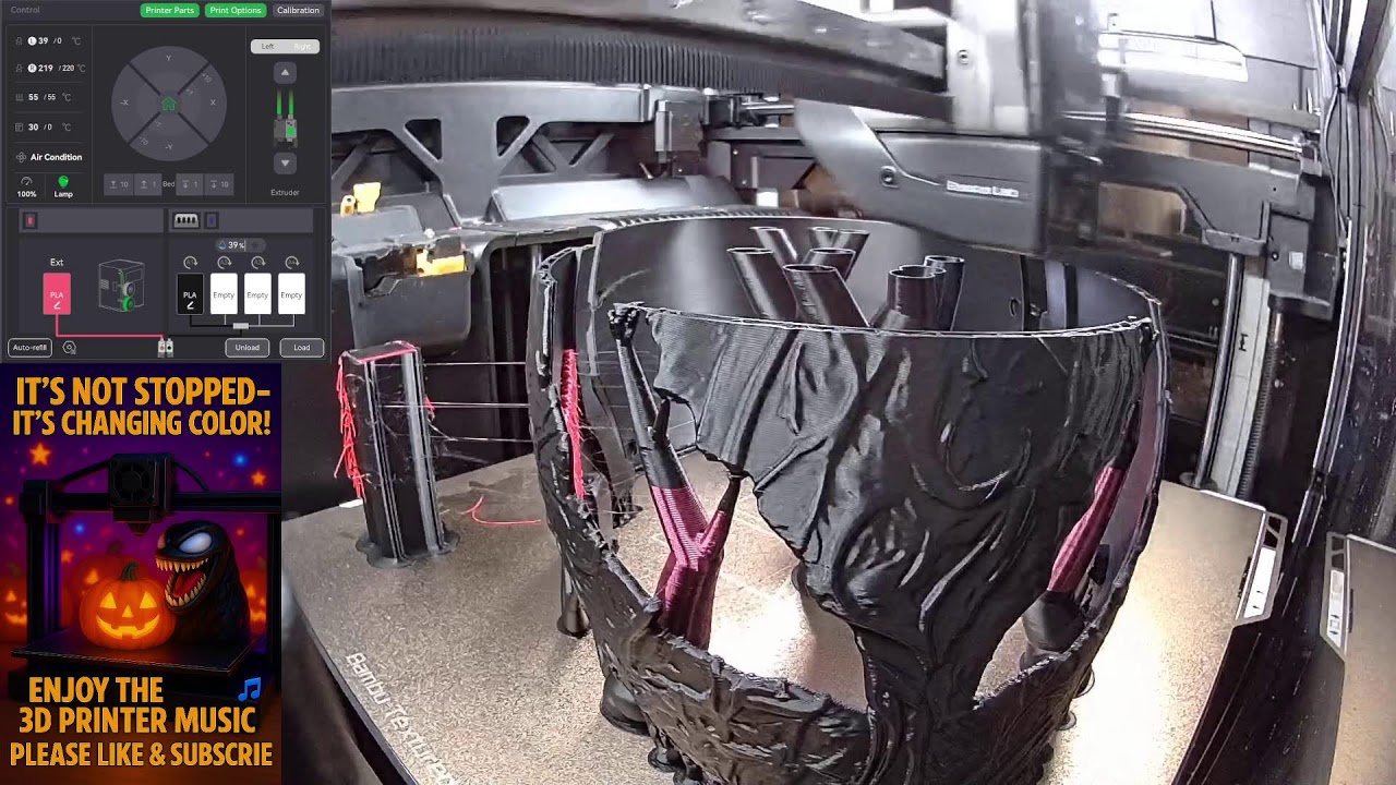 Part 2 3D PRINTED Vemon Hand Puppet Bambu H2D For Halloween