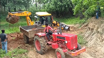 New Jcb 3dx Machine Loading Mud In  Mahindra 265 Di Tractor | Jcb Tractor | Jcb And Tractor | Jcb