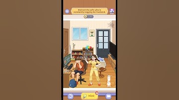 Brain Fever: Puzzle Game - Level 147 - Distract the wife who is constantly nagging her husband.