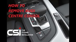 2016 and up AUDI A4, S4 Removing the MMI controls / center console trim / Gear Shift Knob