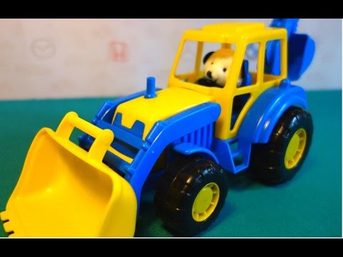 Обзор с Пандой.ТРАКТОР. Ковш, прицеп, фронтальный погрузчик.Tractor.