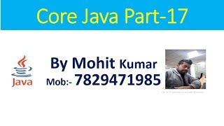 Non-static Controlflow|Online Core java Session part-17