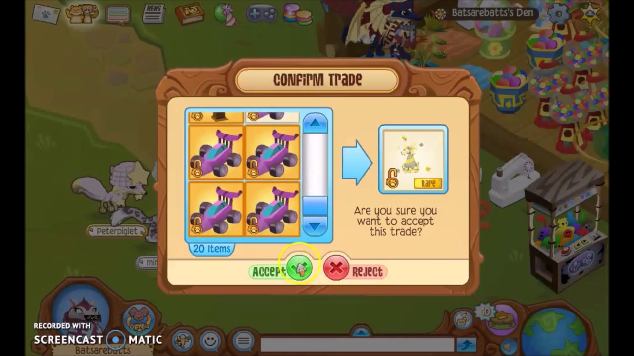 TRADING FOR A YELLOW PARTY HAT - ANIMAL JAM - YouTube