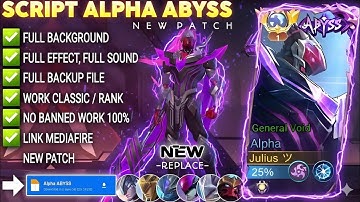 NEW UPDATE!! Script Skin Alpha Abyss - General Void No Password | Full Effect Voice | Patch Terbaru